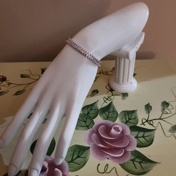 Bella Luce Sterling Silver Rhodium Marquise Bracelet - Picture 2 of 9